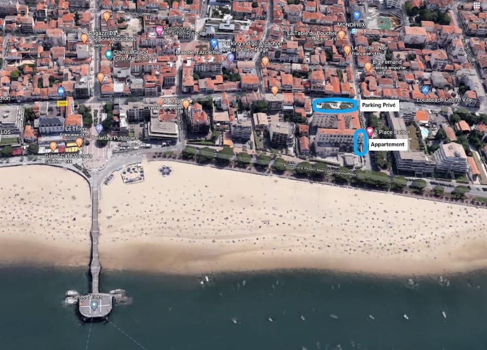 Grand Hotel - Magnifique Appartement Bord De Plage Centrale Arcachon Zewnętrze zdjęcie